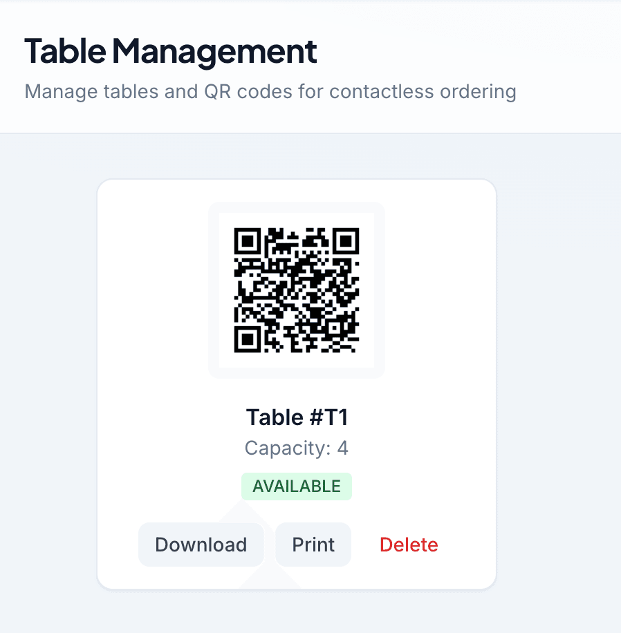 Tables & Reservations